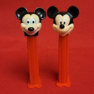 Vintage Disney Mickey Mouse Pez Dispensers Set of 2